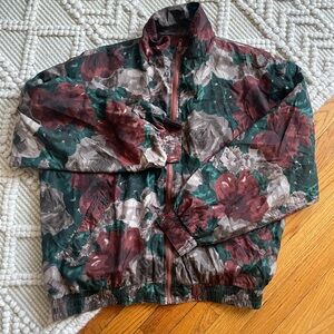 Malcom Flowers 90s Track Suit Jacket Flower Pattern M